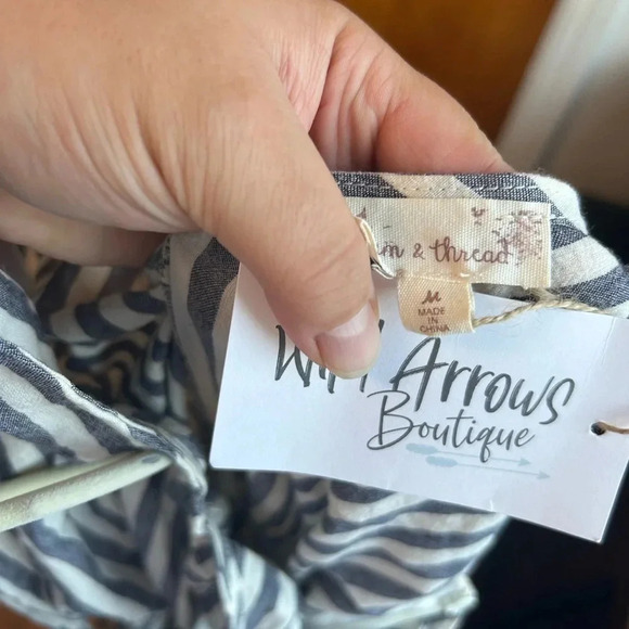 NWT HEM & THREAD STRIPED JUMPSUIT - Picture 3 of 5